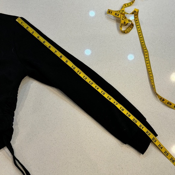 Zara black sweater with side drawstrings size Small - Picture 5 of 6